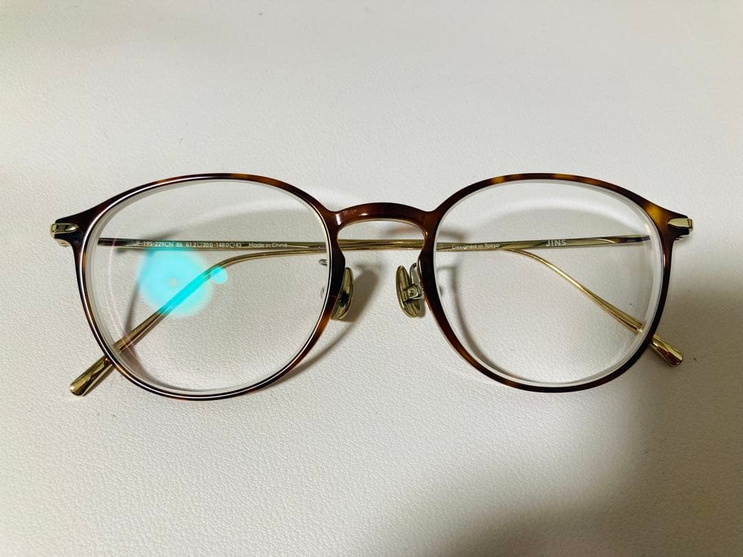 JINS ジンズ　近視　メガネ　眼鏡　めがね　ブラウン　軽量