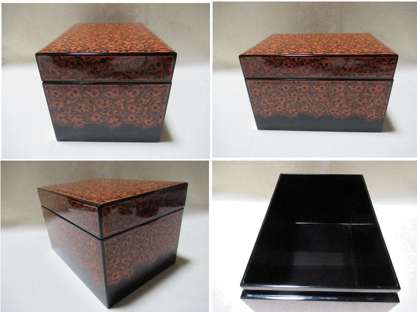 茶道具キンマ塗雪斎造　茶箱　道具揃い　共箱
