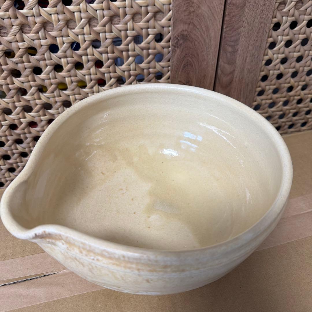 上田光春 古来窯 粉引戸之鉢 木箱・栞付き 共箱 陶器 作家物