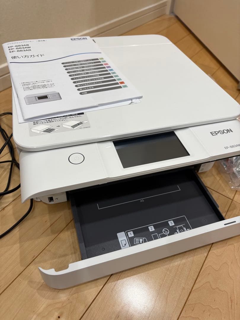 訳あり品☆カラー印刷難あり☆EP-883AW インクジェットプリンター ホワイト