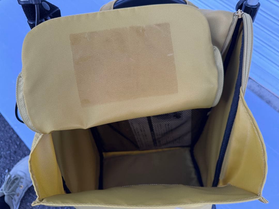 美品 象印ベビー ウィズワン イエローオーカー シルバーカー お買い物カート
