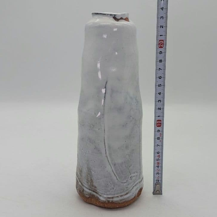 吉田仙萩 萩焼 花入 共箱 花器 フラワーベース 花瓶 花生 茶道具 華道具