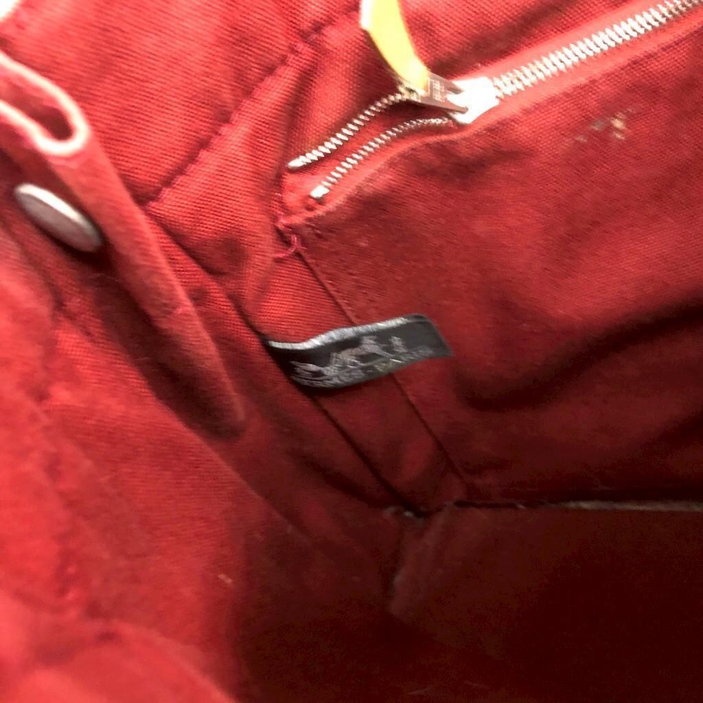 HERMES エルメス フールトゥ キャンバス トートバッグ レッド レディース