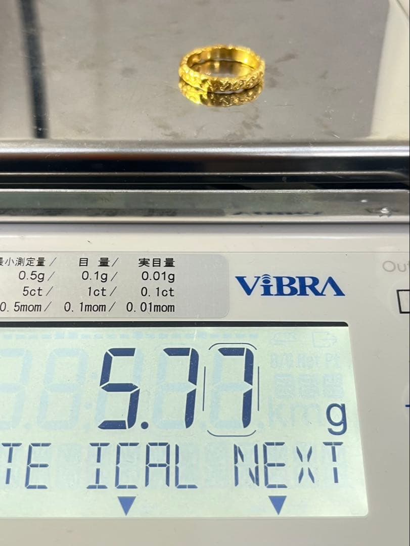 tezuka.shuichi K24 純金 メルトリング 約5.77g