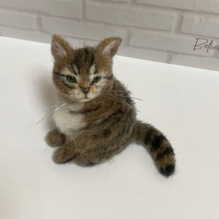 ♪mia♪ サンプルページ キジトラ 羊毛フェルト sサイズ