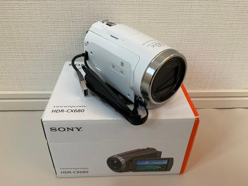 SONY HDR-CX680ホワイトフルHD ビデオカメラ 光学30倍 64GB