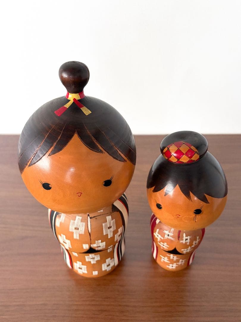 岸 貞男 Sadao 創作 こけし kokeshi doll レトロ 可愛い