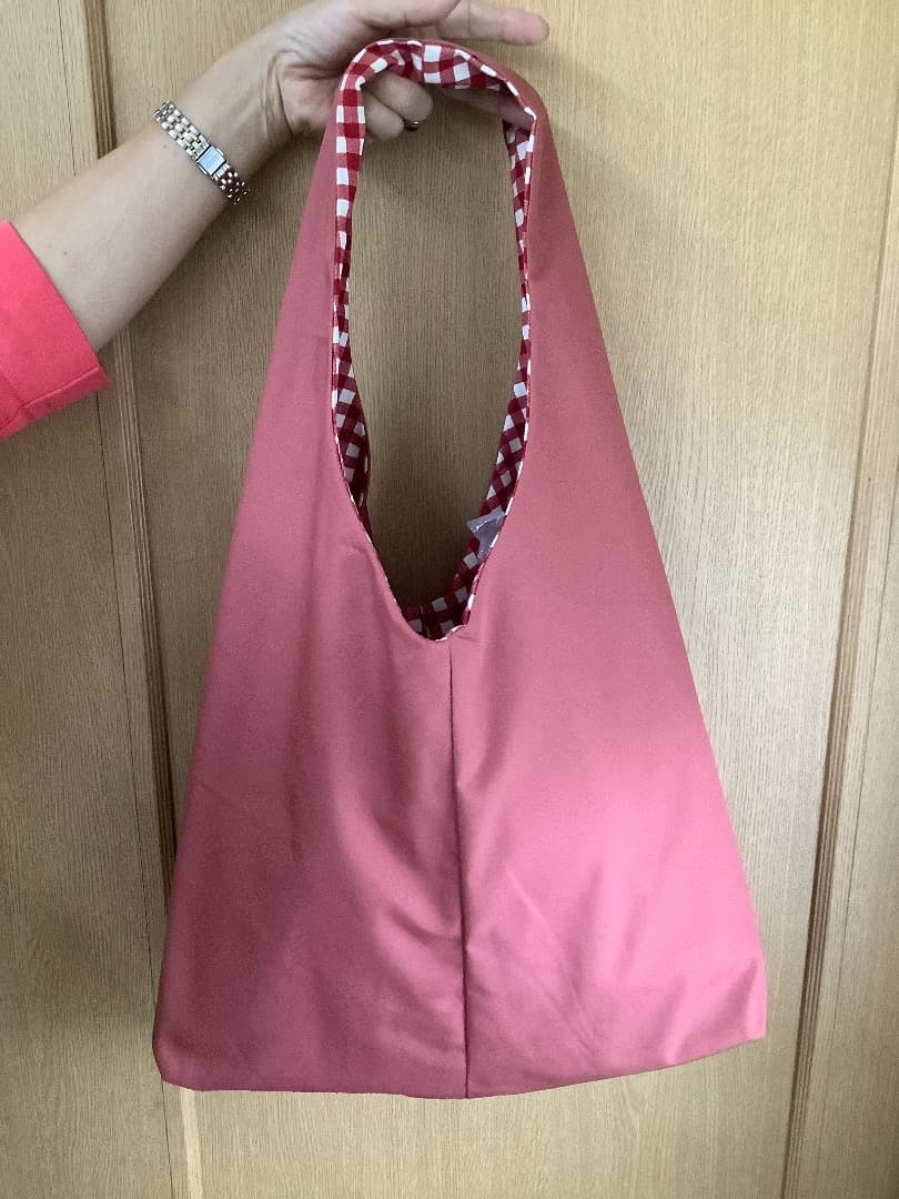 ハンドメイド ワンショルダーバッグ リバーシブル