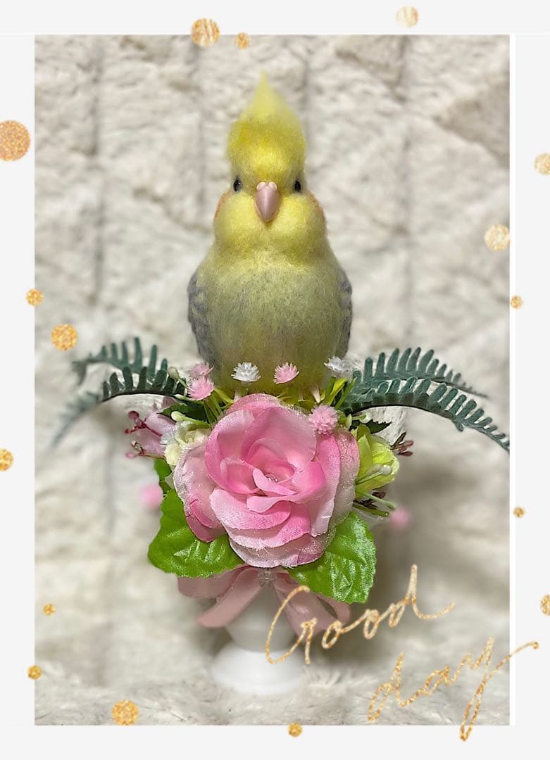 羊毛フェルト。オカメインコ。オーダーNo.18