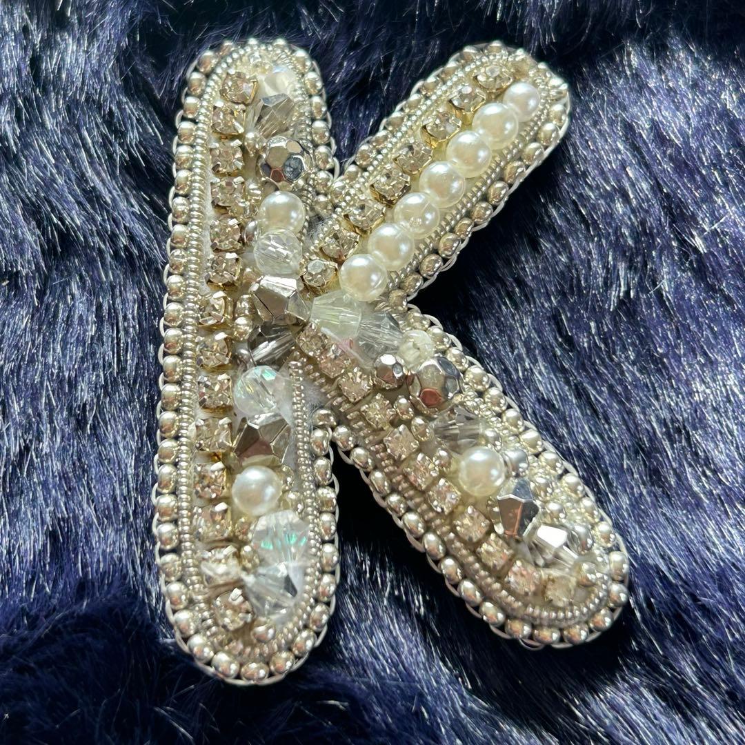 ★ハンドメイド ビーズ刺繍ブローチ ★ピモ様オーダー品★