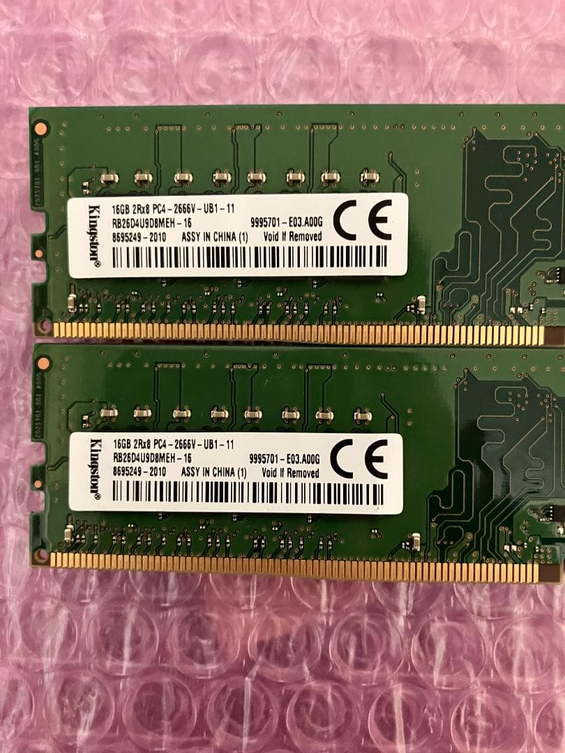 メモリ 16GB×2枚=32GB DDR4-2666 動作保証 0210