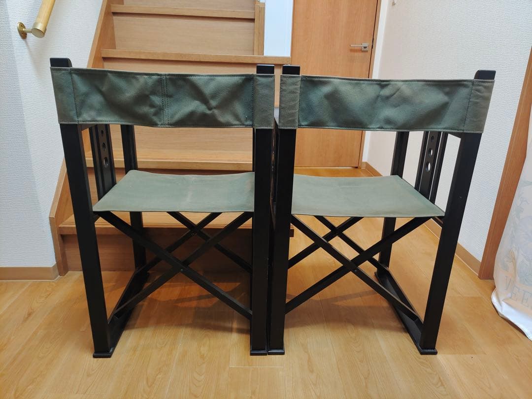 アンティーク家具 和モダン 日本楽器山葉 ヤマハ文化椅子 2脚 折り畳み式チェア