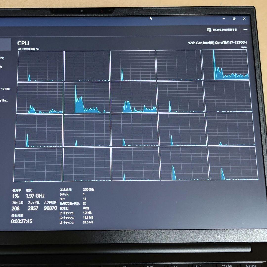 Windowsノート本体 raytrek A4-A Intel Core i7 12700H
