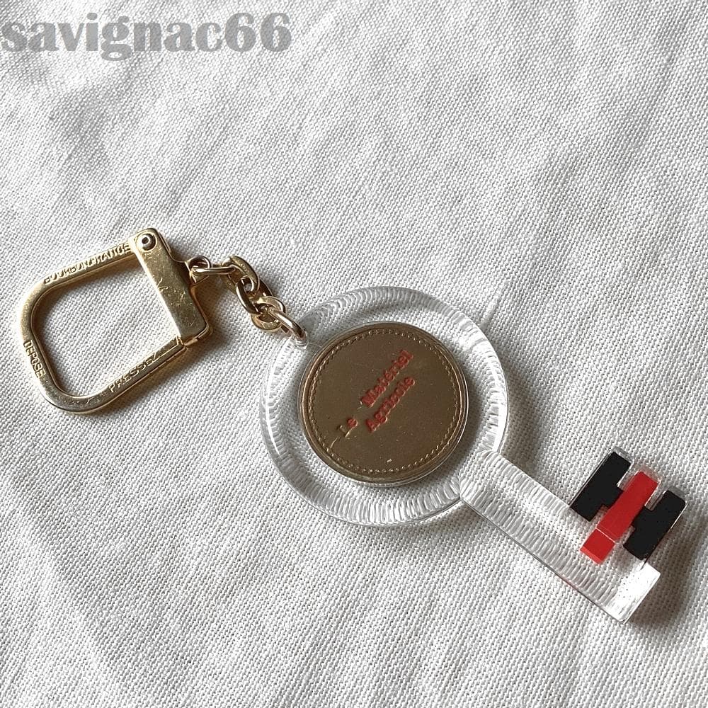 60s フレンチキーホルダー ブルボン IH 鍵 キー モチーフ 20フラン金貨