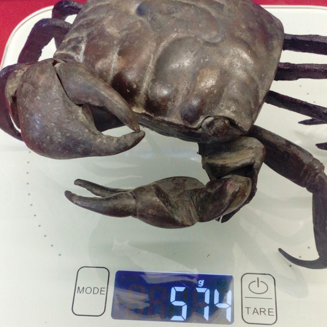 江戸時代〜明治時代超絶技巧在銘金工師細工稀少博物館資料級自在古銅製置物難あり。