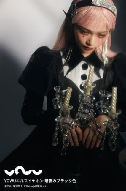 エルフイヤホン 暗夜のブラック色 YOWU
