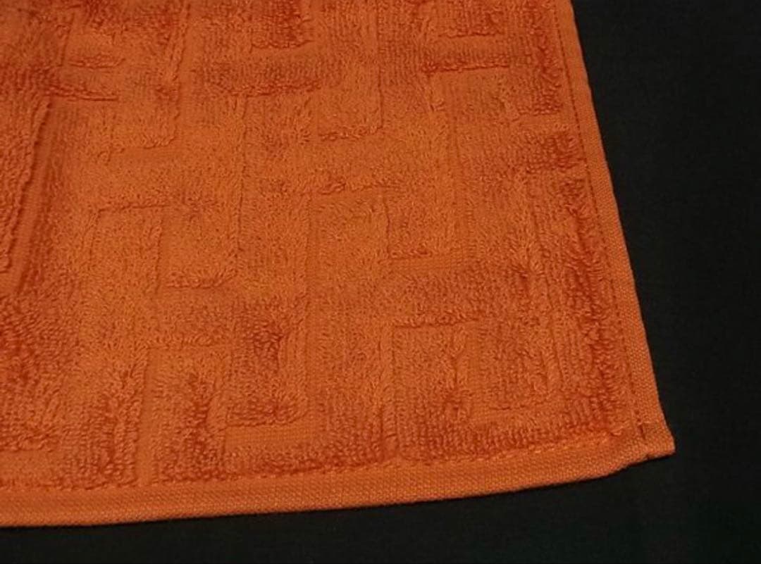 【新品未使用・箱付】HERMES エルメス ハンドタオル ステアーズ オレンジ