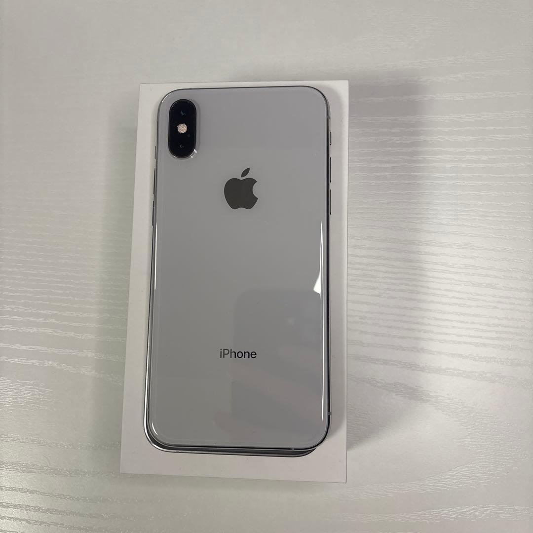 iPhone XS 64GB シルバー SIMフリー 動作良好 箱あり