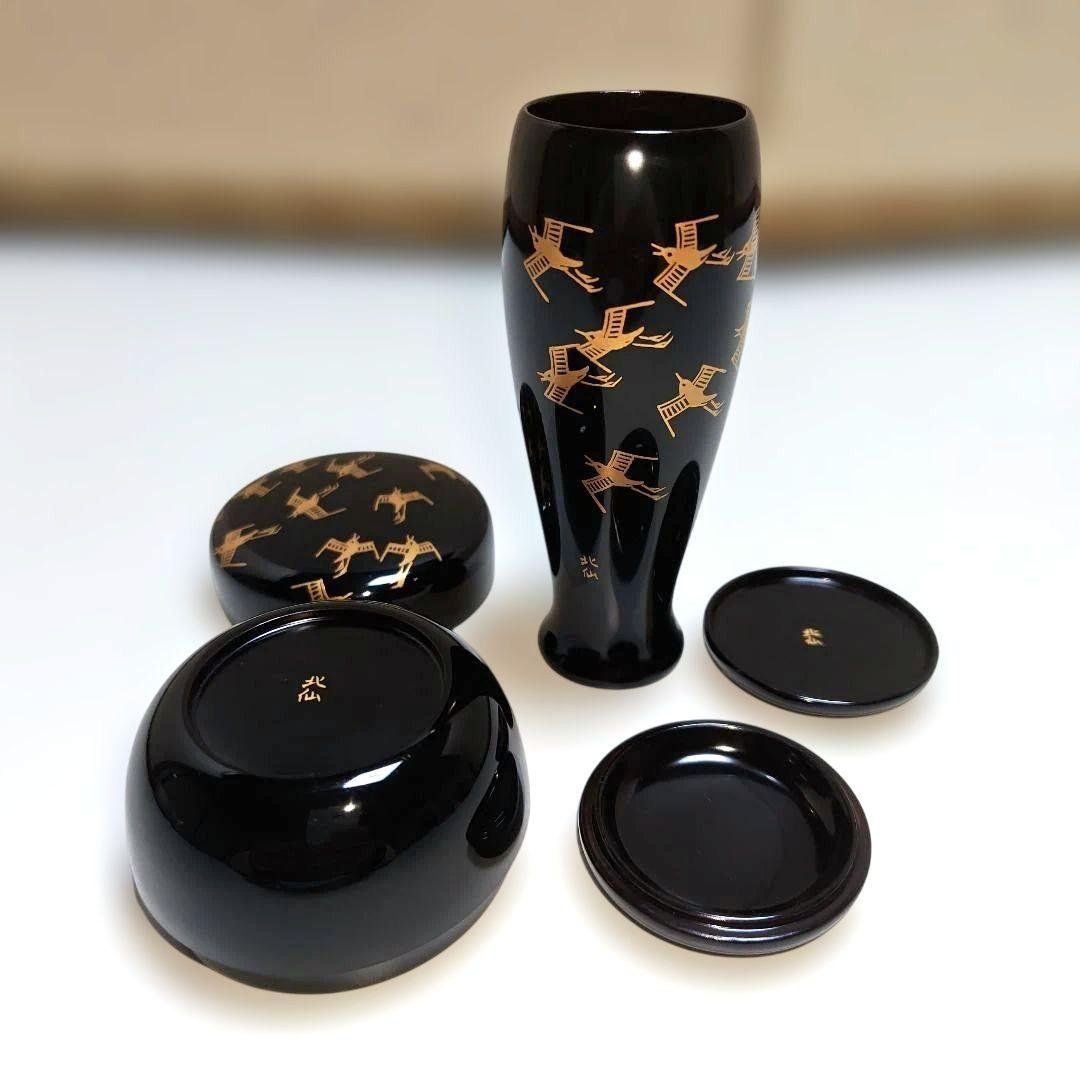 茶道具　輪島塗　千鳥蒔絵利休茶箱