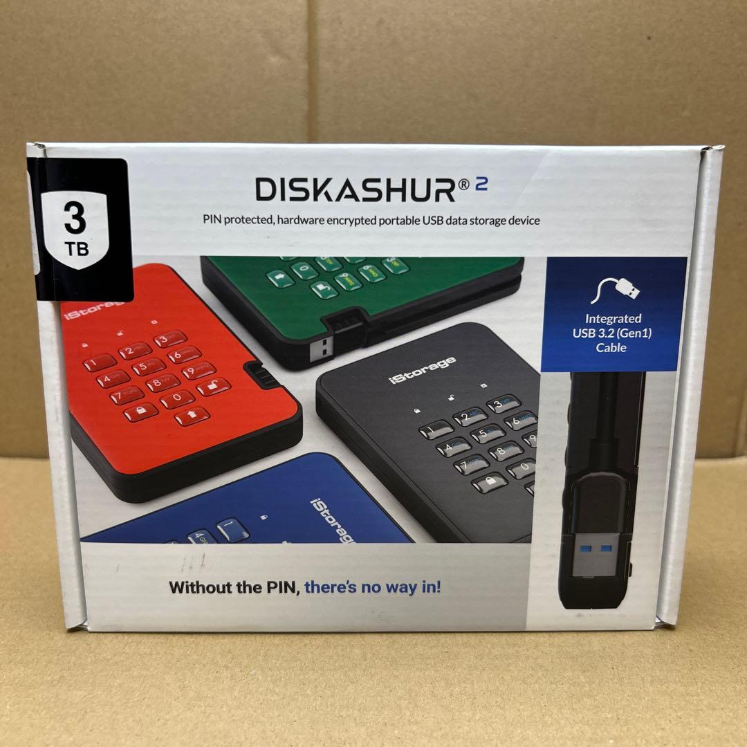 外付けハードディスク・ドライブ iStorage diskAshur2 HDD 3TB