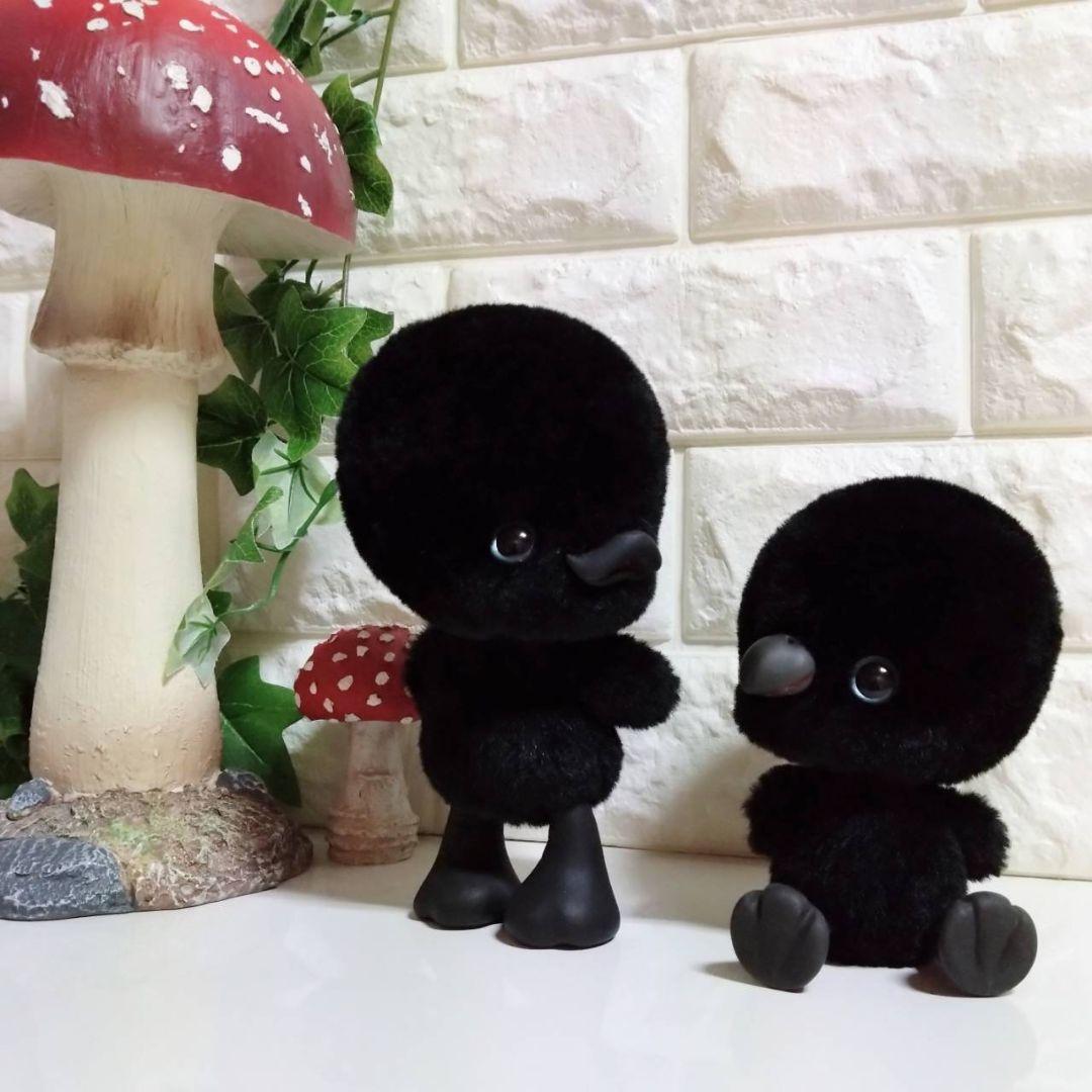 ぬいぐるみ✽アートドール✽カラスのかーくん兄妹✽中サイズ