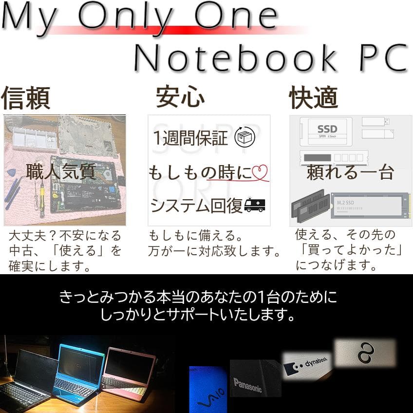 2021年式美品&軽くて薄い♪Vaio Pro PJすぐ使えるオフィス付きPC