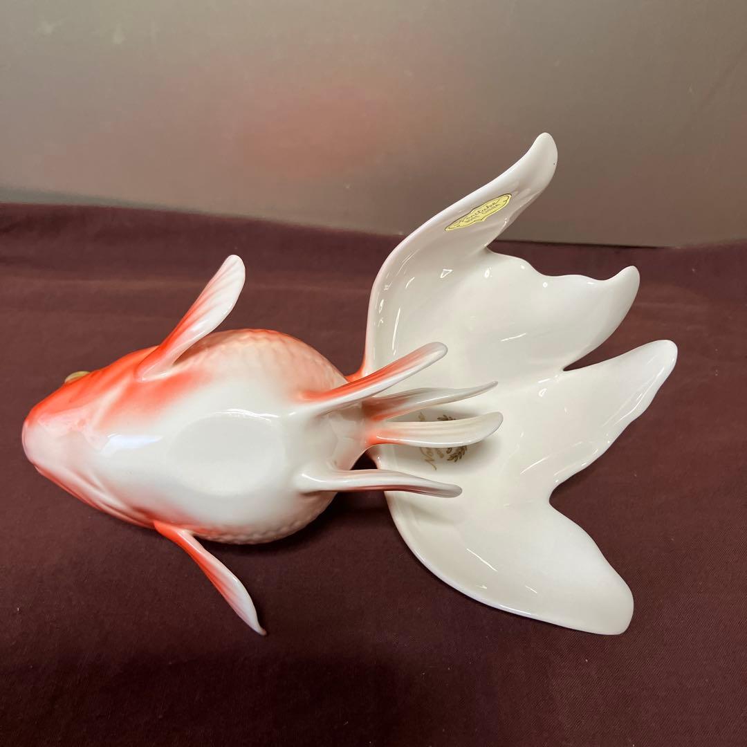 ノリタケ ボーンチャイナ 金魚 置物