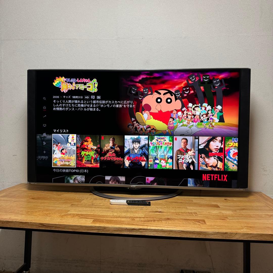 シャープ 60V型 4K 液晶テレビ AQUOS LC-60UH5 動画アプリ○
