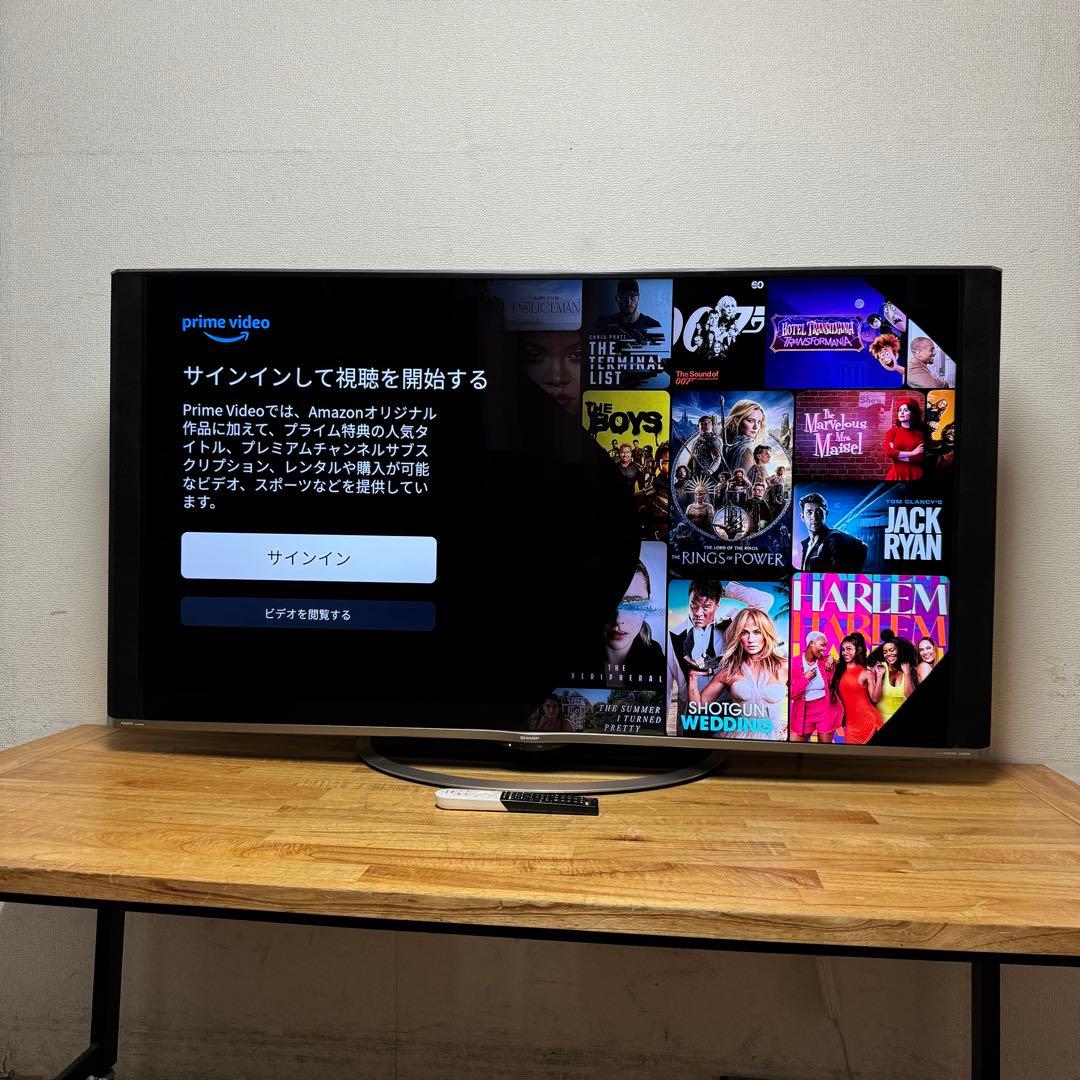 シャープ 60V型 4K 液晶テレビ AQUOS LC-60UH5 動画アプリ○