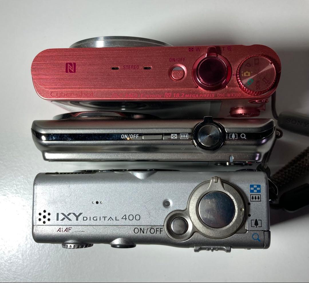 デジカメ ソニー カシオ キャノン 3台まとめて 動作未確認の為ジャンク