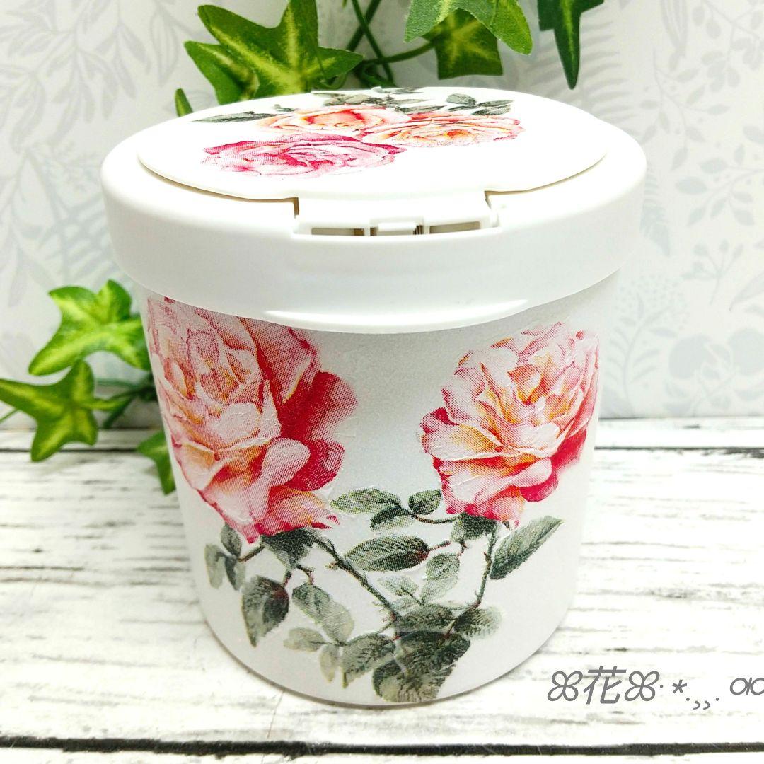 デコパージュꔛ‬ꕤ 綿棒収納ケース♡薔薇♡小物入れ♡インテリア雑貨