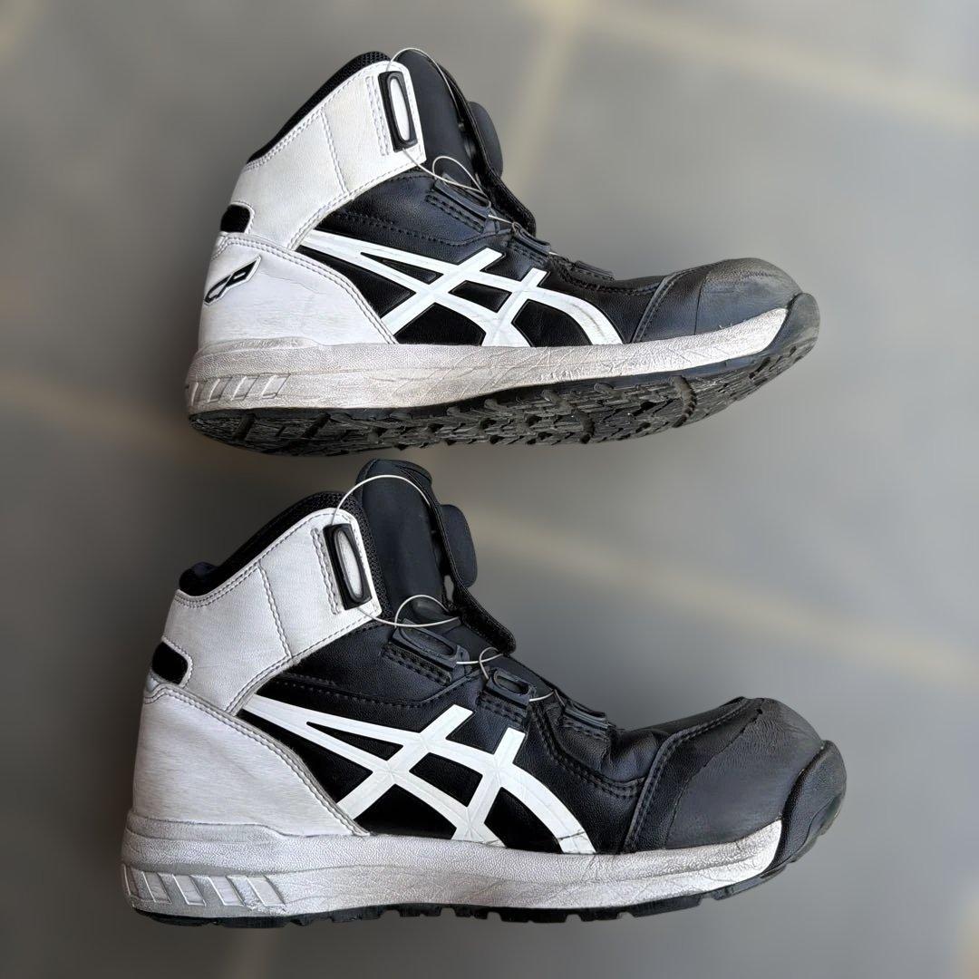 ASICS CP BOAシステム ハイカット安全靴黒白 CP304 25.5cm