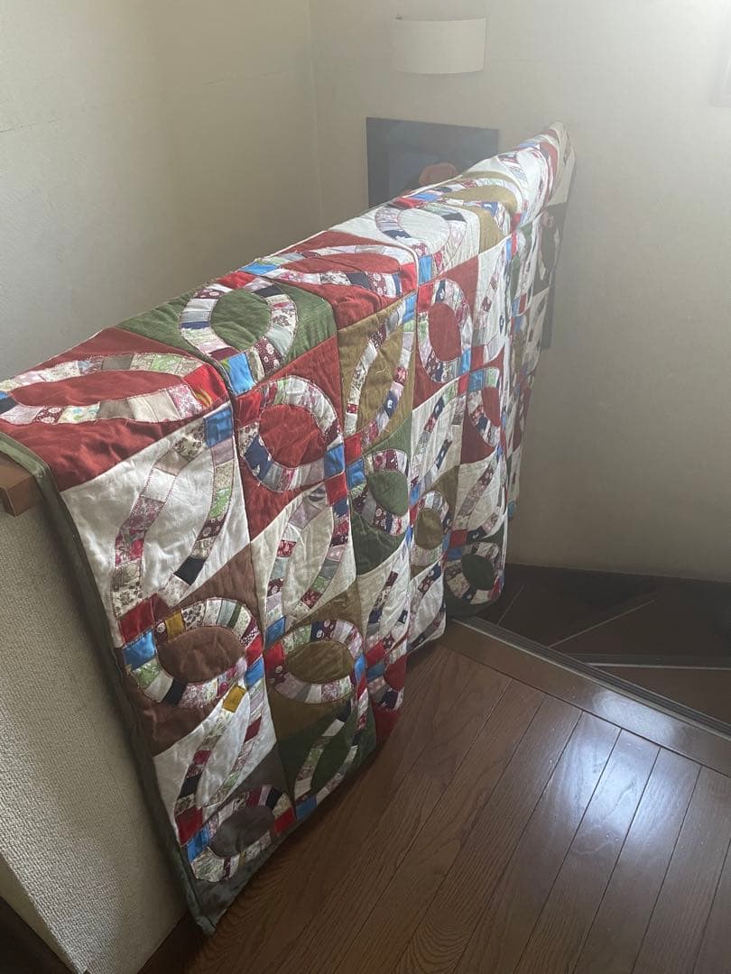 ハンドメイド　パッチワーク　キルトカバー