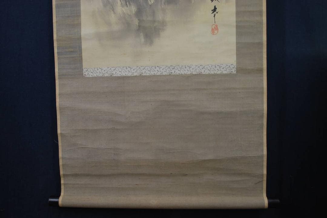 【真作】蟻峯/牧童図/笛吹牧童図/掛軸☆宝船☆U-334 JM