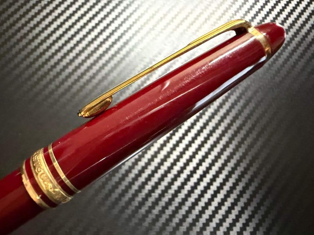 美品 モンブラン マイスターシュテュック 144 万年筆 ボルドー 全金 F