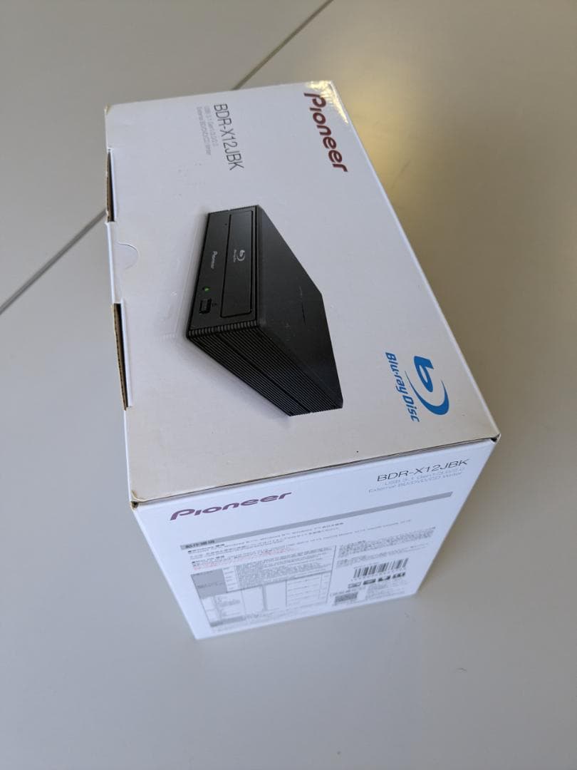 【美品】Pioneer パイオニア　ブルーレイドライブ BDR-X12JBK