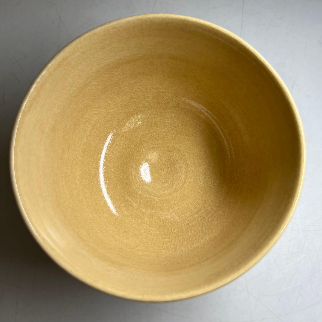 山川敦司　鶴茶碗　共箱　口径約12㎝　東Y8-0305☆2F