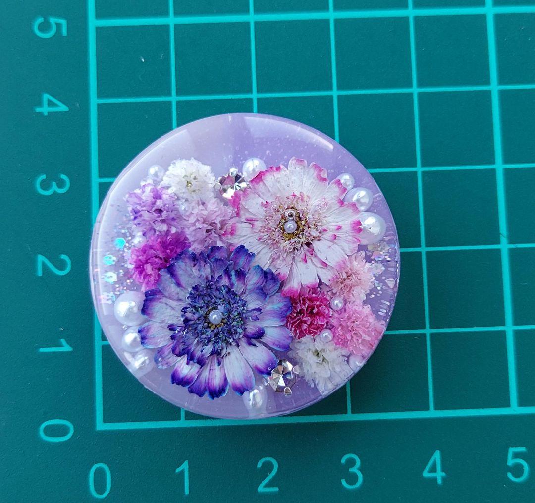 【1370】レジン　マトリカリア　ヘアゴム　ポニーフック　ブロ―チ　ハンドメイド