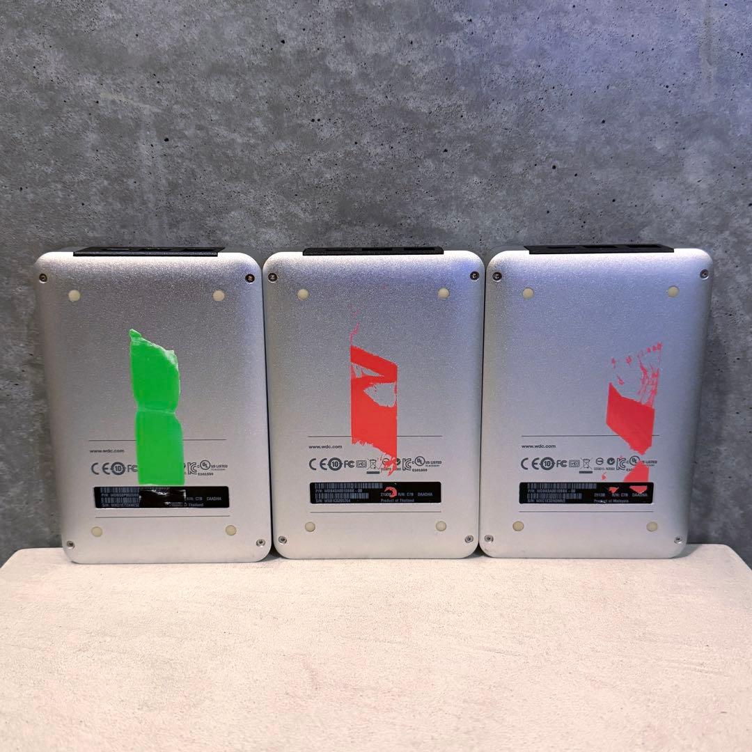 Western Digital ポータブルHDD 2TB×1台・1TB ×2台