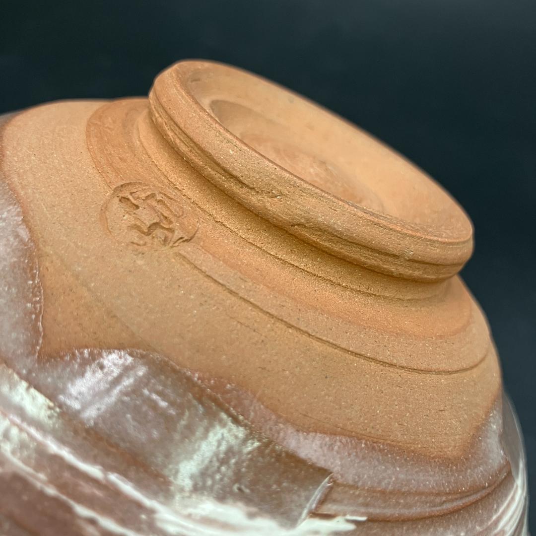 美品 児山造 三島焼 抹茶碗 暦手 刷毛目 茶道具 茶碗 R8SSA2