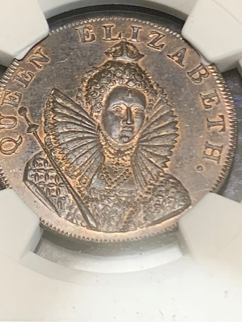 レア❗️1794年 エリザベス1世　1/2ペンス トークン硬貨 NGC MS 63
