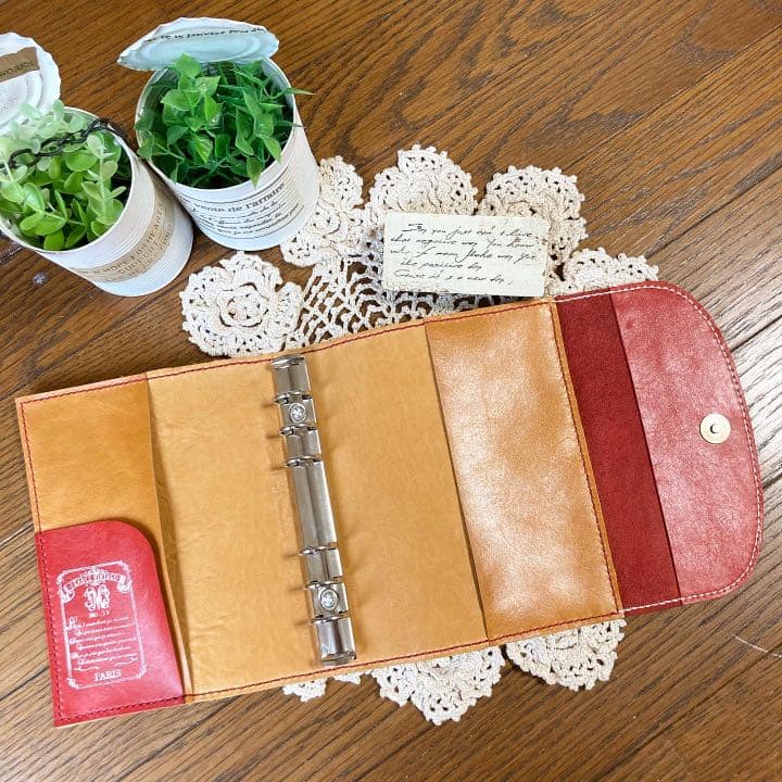 ご確認用 B6自作リフィル対応 システム手帳　バイブル　手帳カバー　牛革　本革