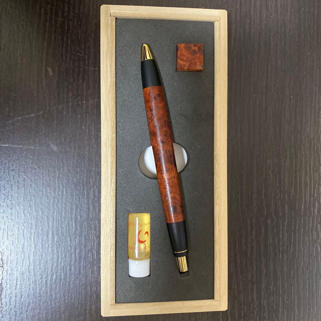 ア*ボ様 野原工芸 特上花梨瘤 スタンダードボールペン