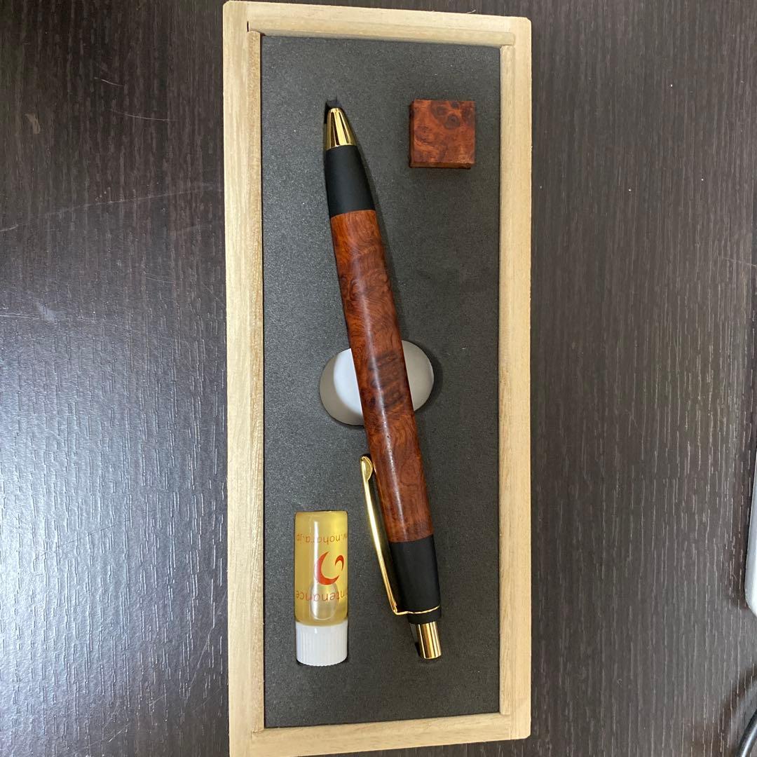 ア*ボ様 野原工芸 特上花梨瘤 スタンダードボールペン