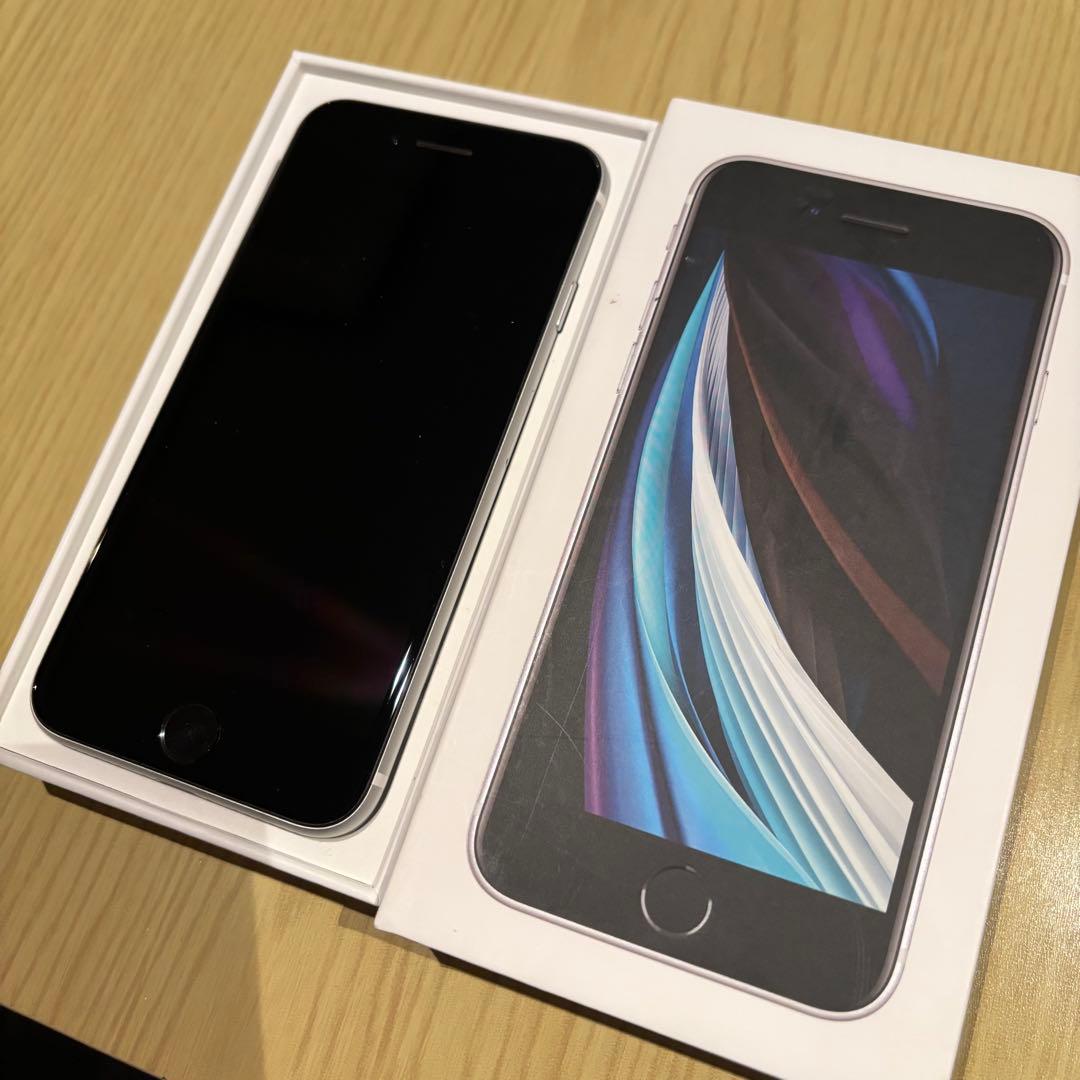 iPhone SE2 64GB ホワイト SIMフリー 超美品 箱付