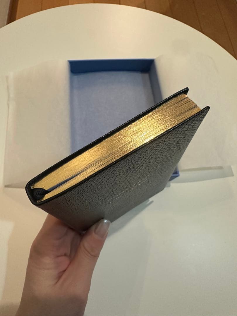 【新品・未使用】SMYTHSON パナマノート 黒レザー金縁
