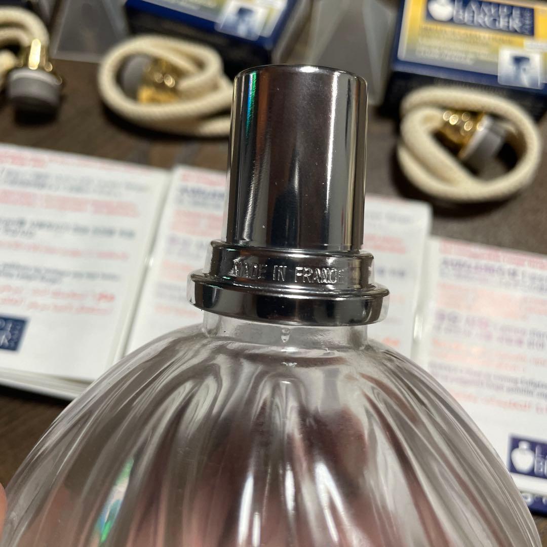 フランス ランプベルジェ 3個セットLampe Bergerクリアガラス 芳香器
