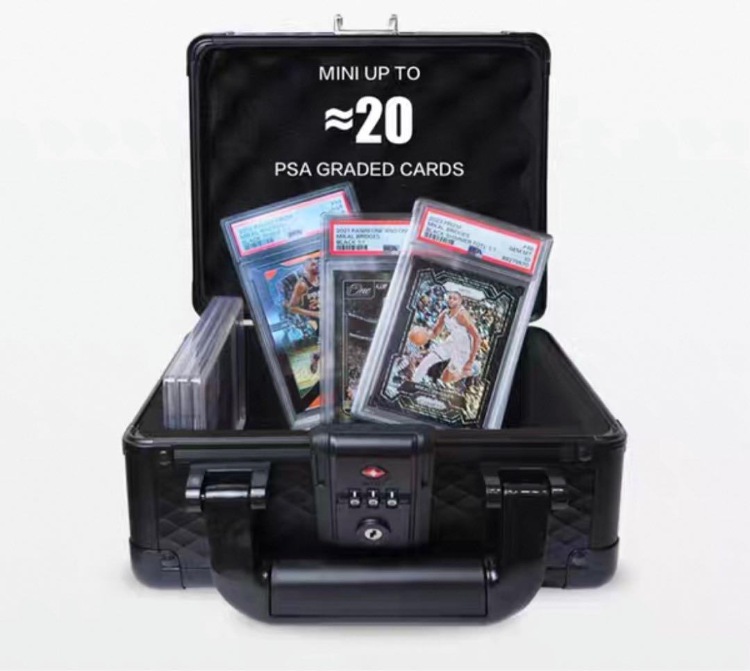 PSA BGS 鑑定済み用 アタッシュケース ストレージボックス アルミ製　青