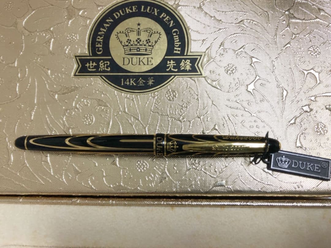 超希少品！DUKE 14K万年筆　完全未使用品　専用ケース、ブランド袋付き