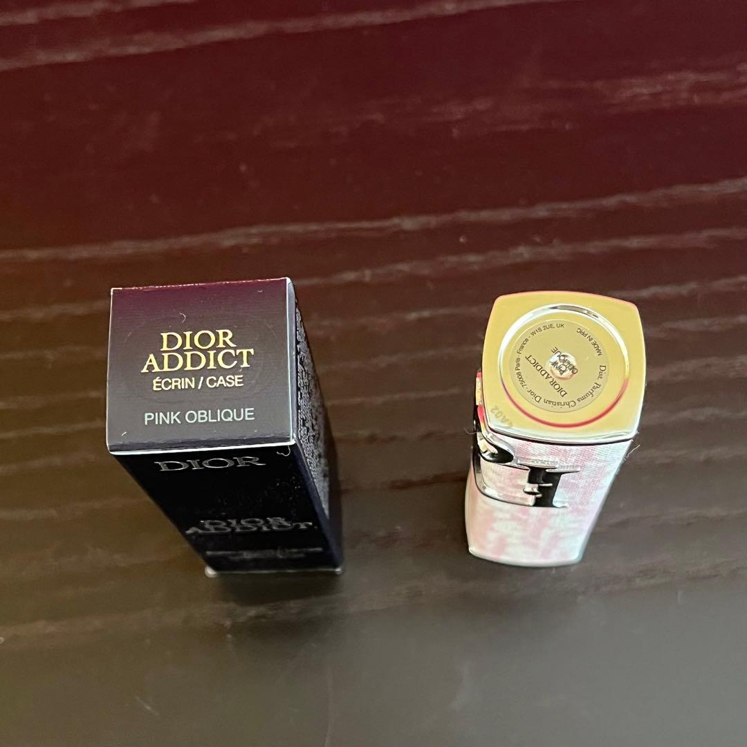 ディオール　dior アディクトリップスティックケース　ピンクオブリーク　限定